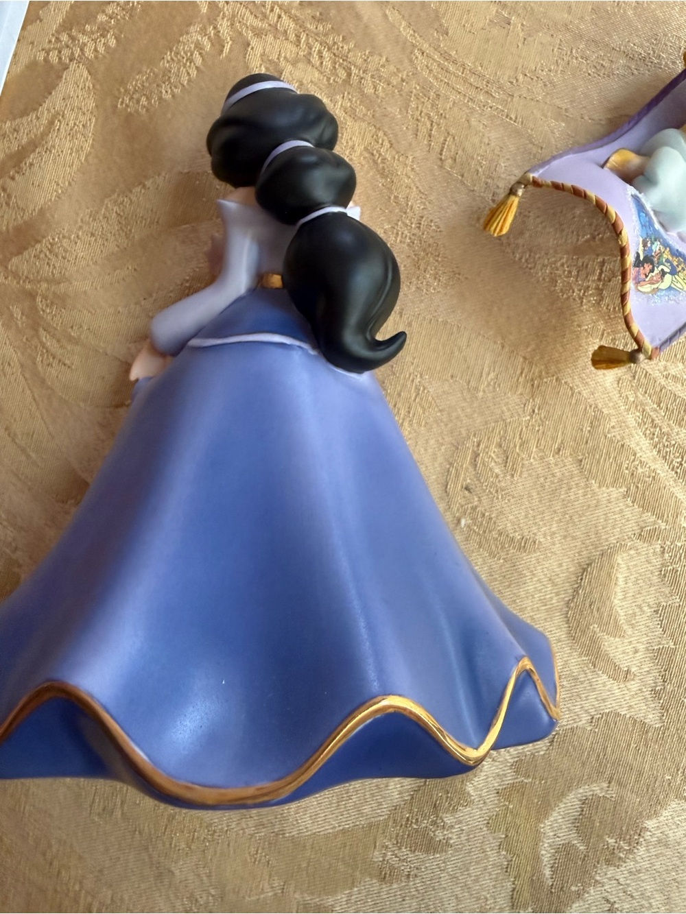 Disney Jasmine Purple and Gold Decorative Figurine Bell and Baby Jasmine figure - Picture 2 of 7